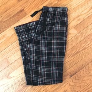 berkley jensen Size S Black/White/Red Plaid Fleece PJ Pants